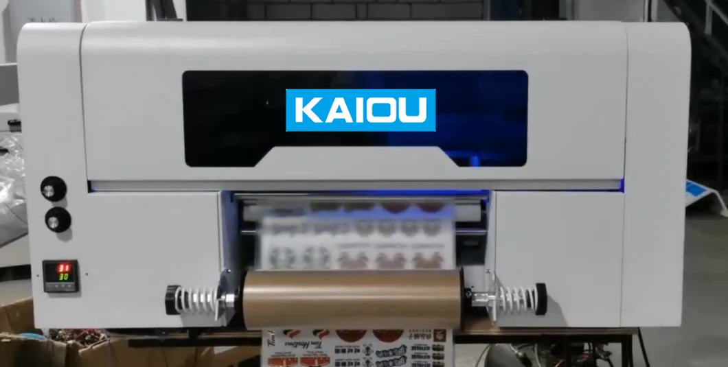 Kaiou New Model A3 Roll to Roll UV Dtf Printer with 3PCS XP600 Sticker